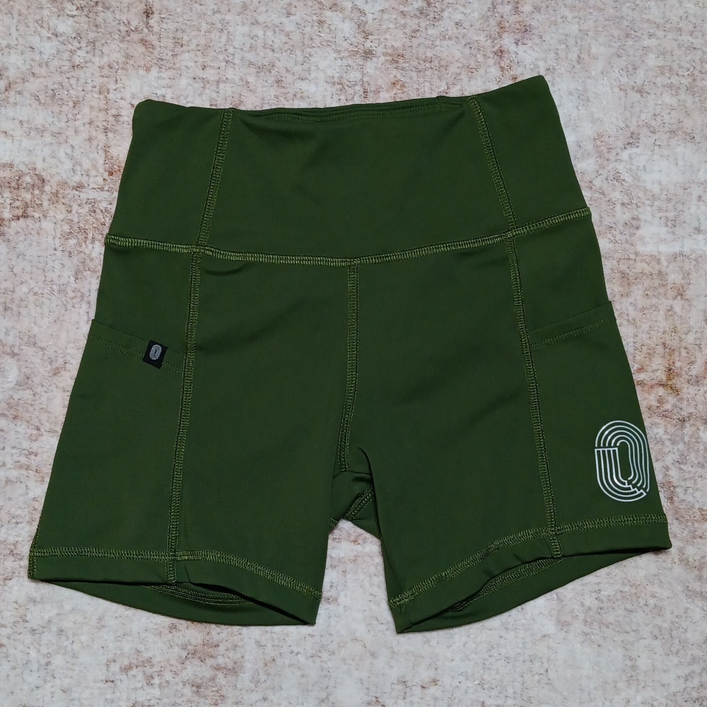 The Loop Active Athletic Green Shorts W/ Side Pockets Womens Size Small